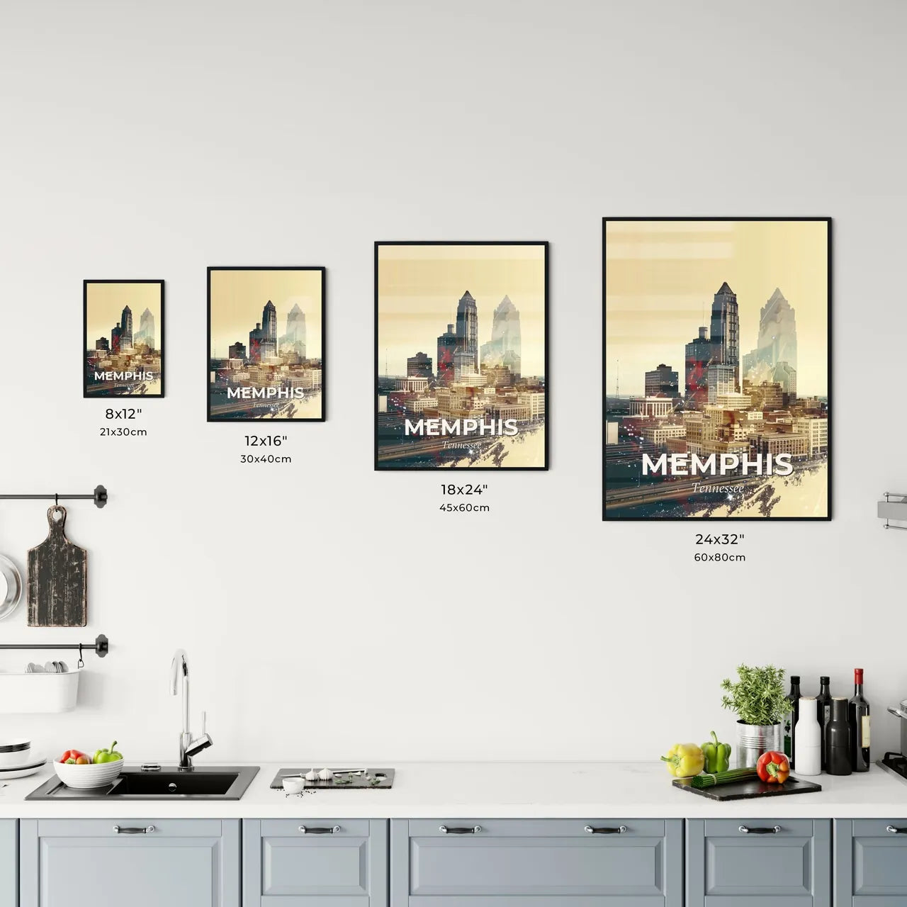 Memphis, Tennessee: City Architecture Print Poster Office Art