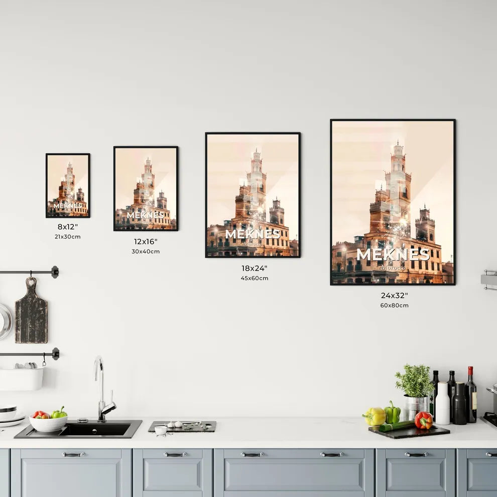 Meknes: Double Exposure Art With City Architecture Office Art