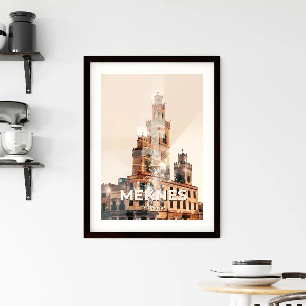 Meknes: Double Exposure Art With City Architecture Framed Print