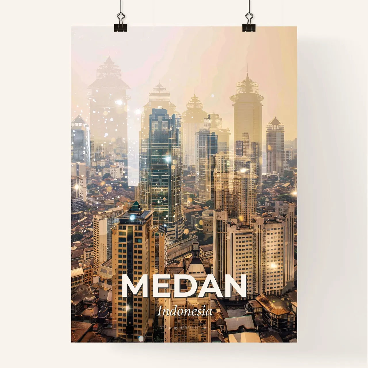 Medan Architecture Skyline City Art Print Poster