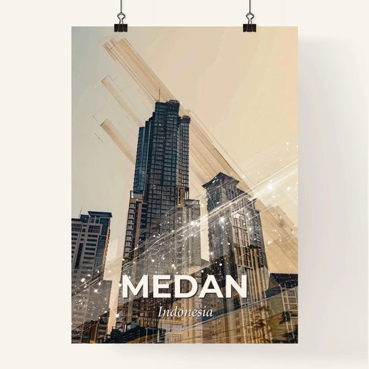 Medan Skyline Art: Local Icons in a Dazzling Display Poster