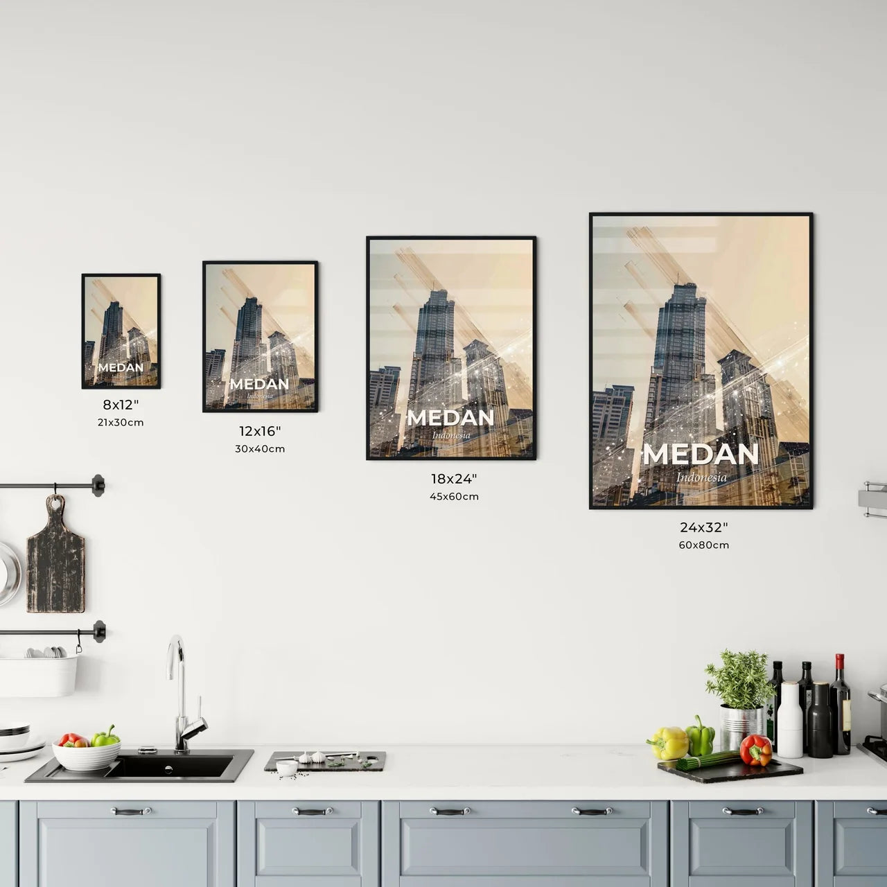 Medan Skyline Art: Local Icons in a Dazzling Display Office Art