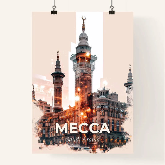 Mecca Skyline Composite Art Print Poster