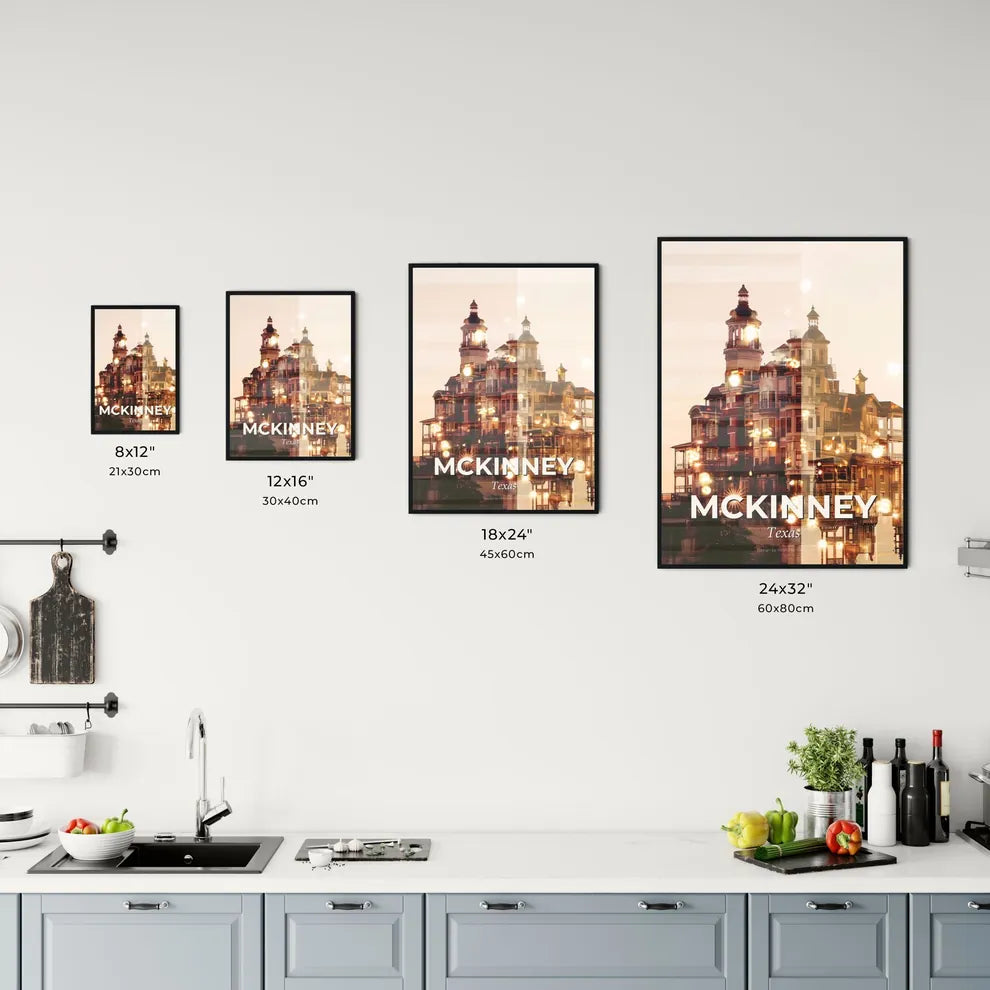 McKinney Skyline Art Print: Local Colors, Sparkles Office Art