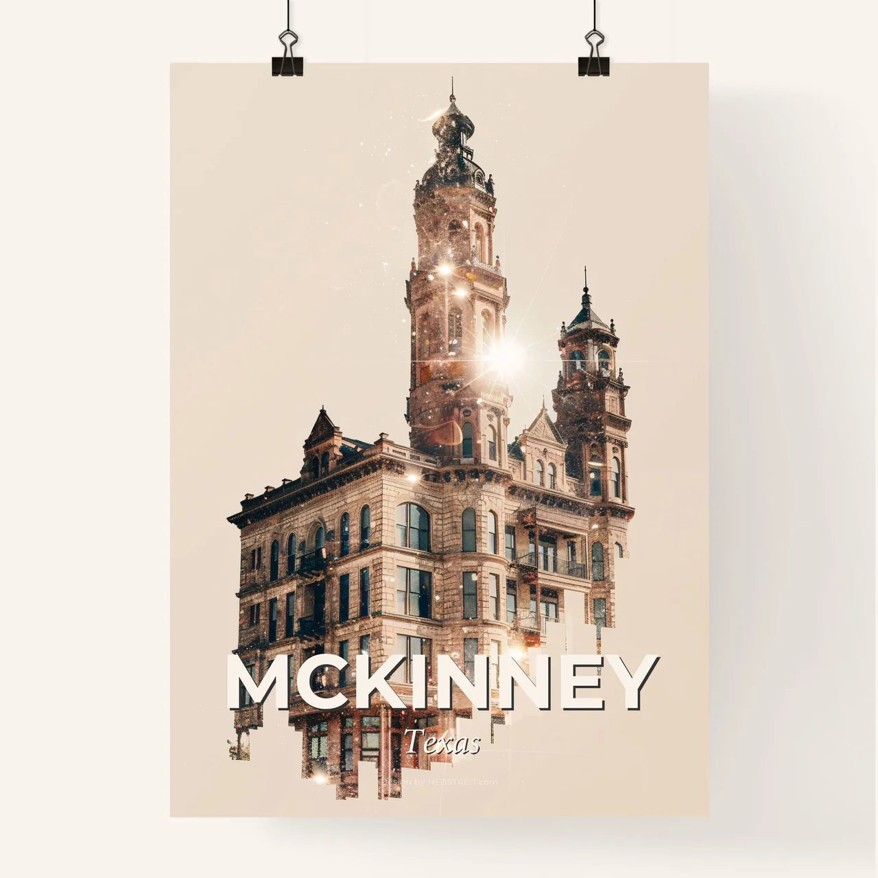 McKinney Cityscape Skyline Composite Poster