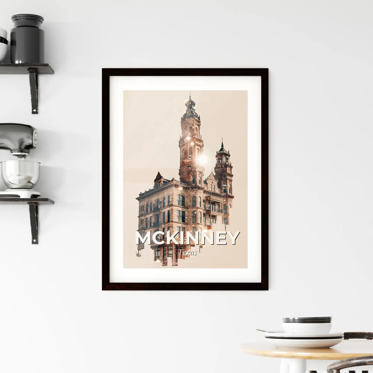 McKinney Cityscape Skyline Composite Framed Print
