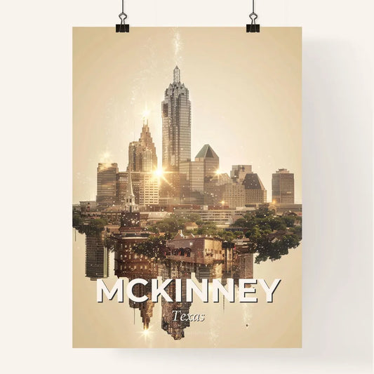 McKinney Skyline: Local Architecture Icons As Art Poster