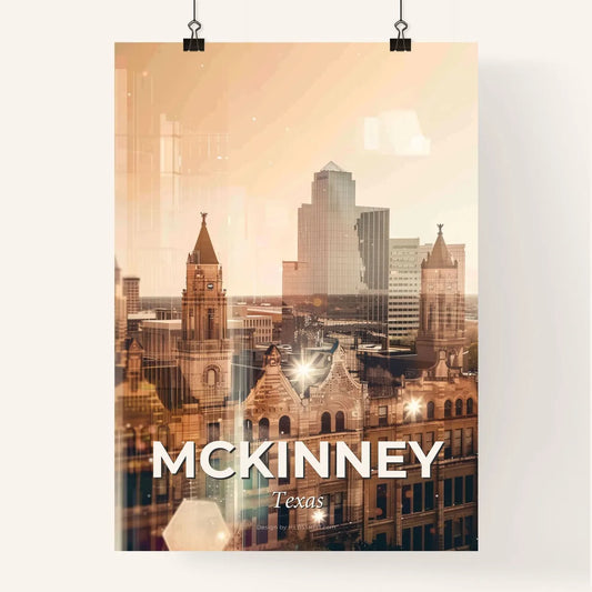 McKinney, Texas: City Skyline Symphony in Sunlight Poster