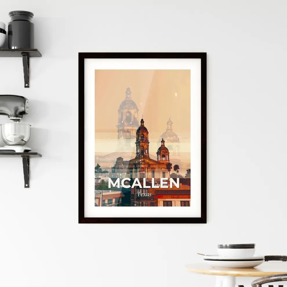 McAllen Skyline Art: Iconic City Lightscape Framed Print