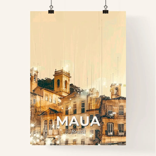 Maua City Skyline at Dawn, Local Heritage Art Poster Poster