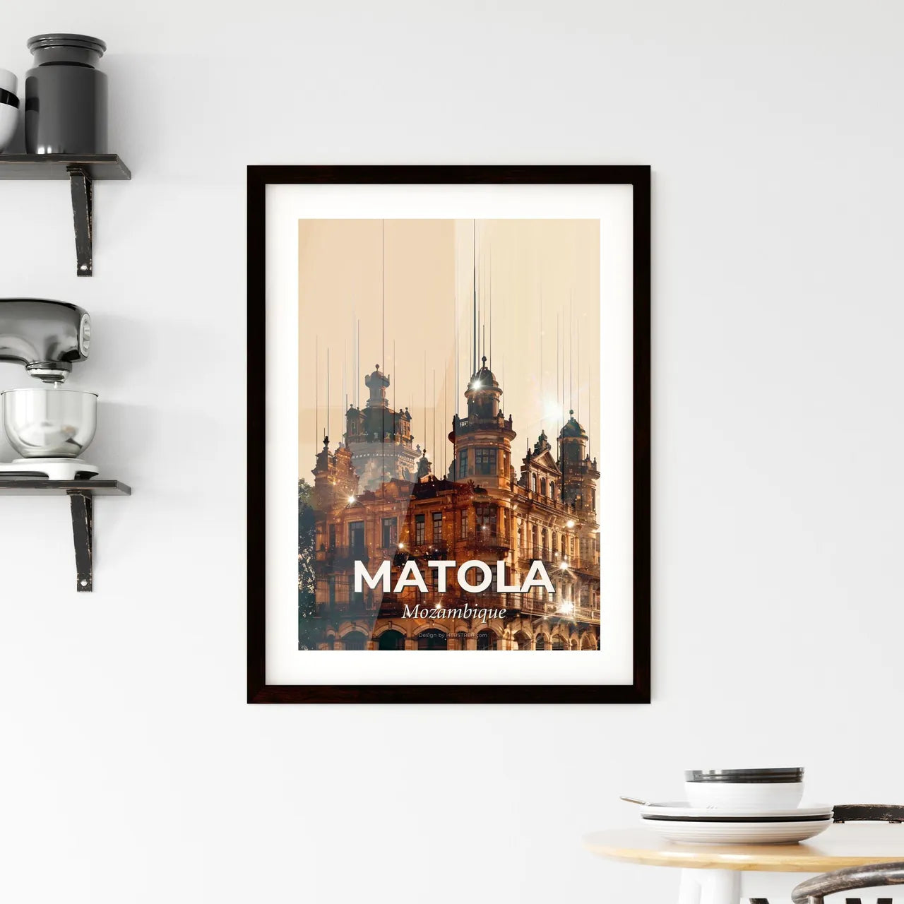 Matola Skyline Art Print Framed Print
