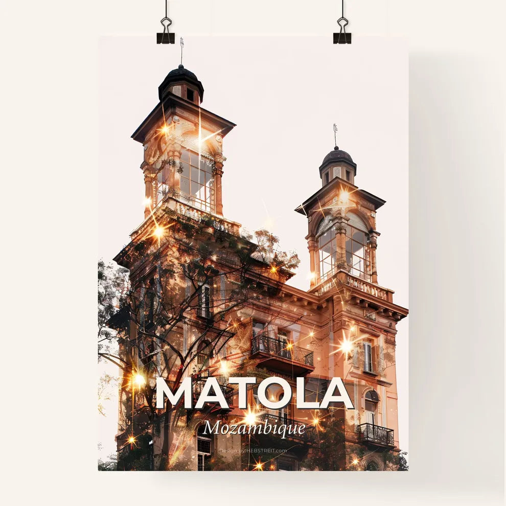 Matola Skyline Composite Art Vivid Backlights Poster