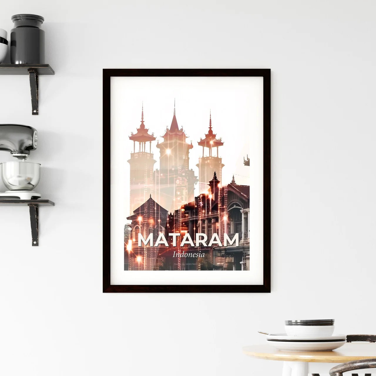 Mataram Indonesia Horizon Art Poster Framed Print