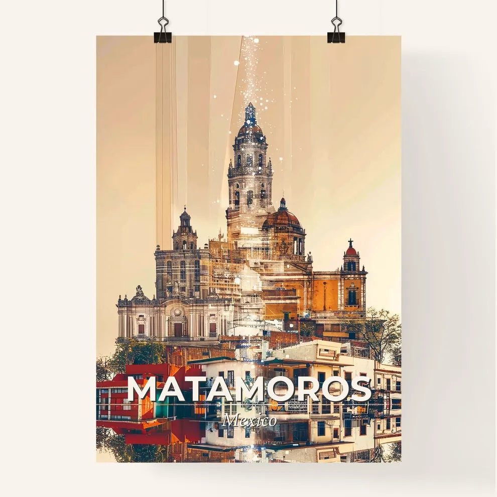 Matamoros City Skyline Iconic Architecture Poster Poster