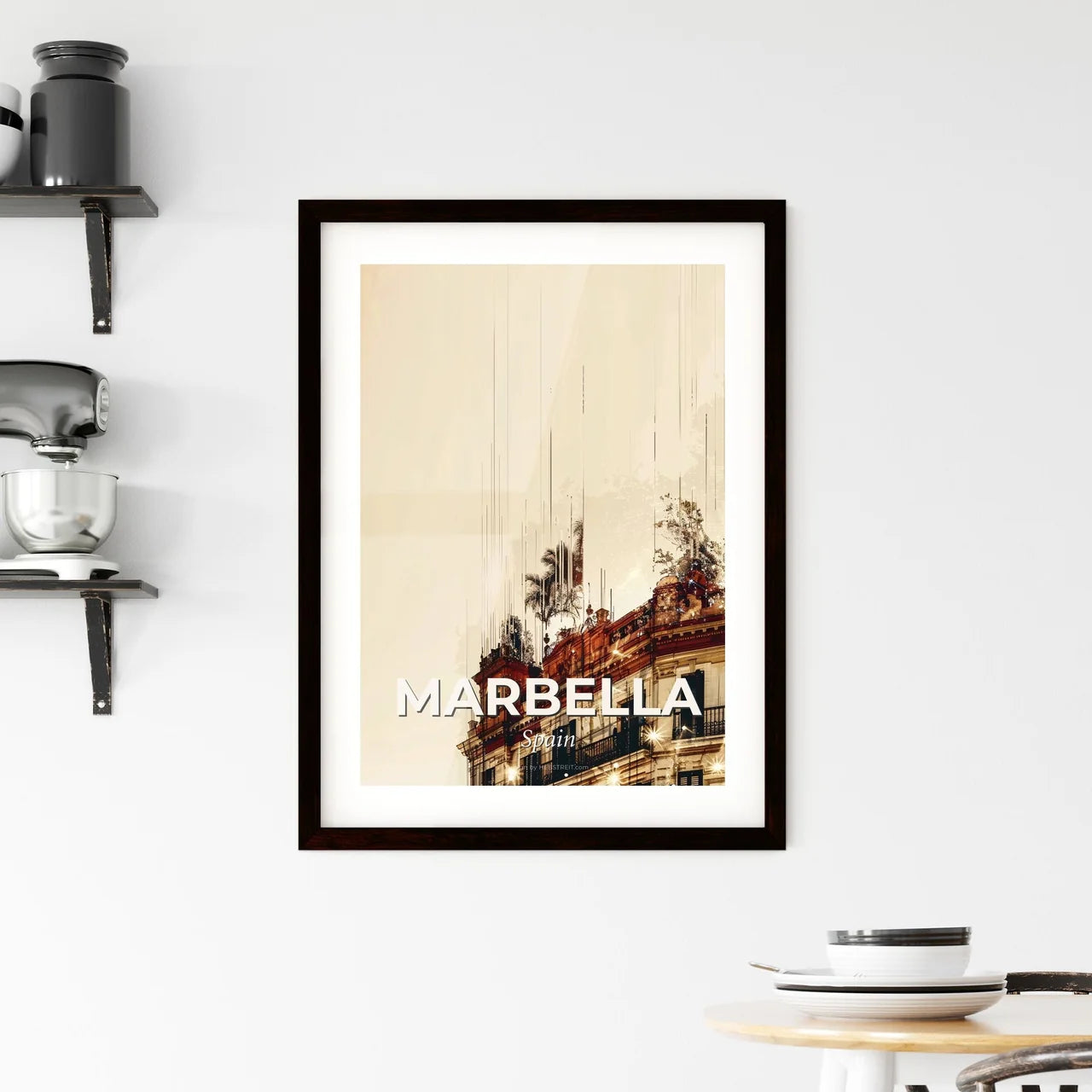 Marbella: Double Exposure Cityscape Symphony Framed Print