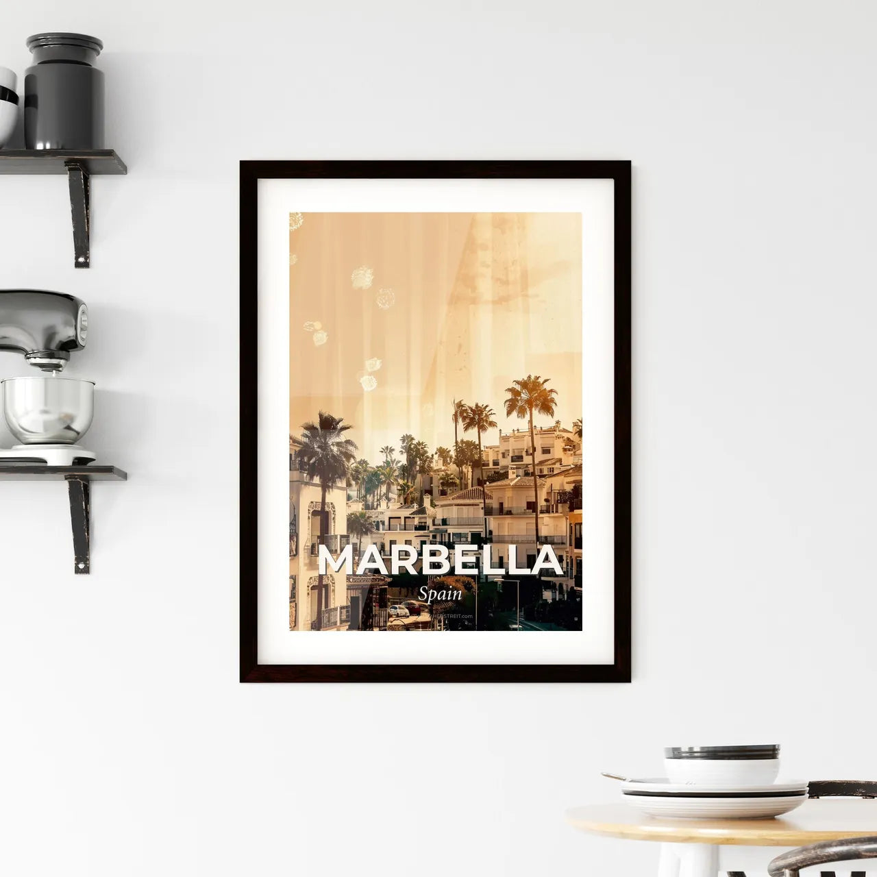 Marbella Skyline Dreamy Double Exposure Print Framed Print