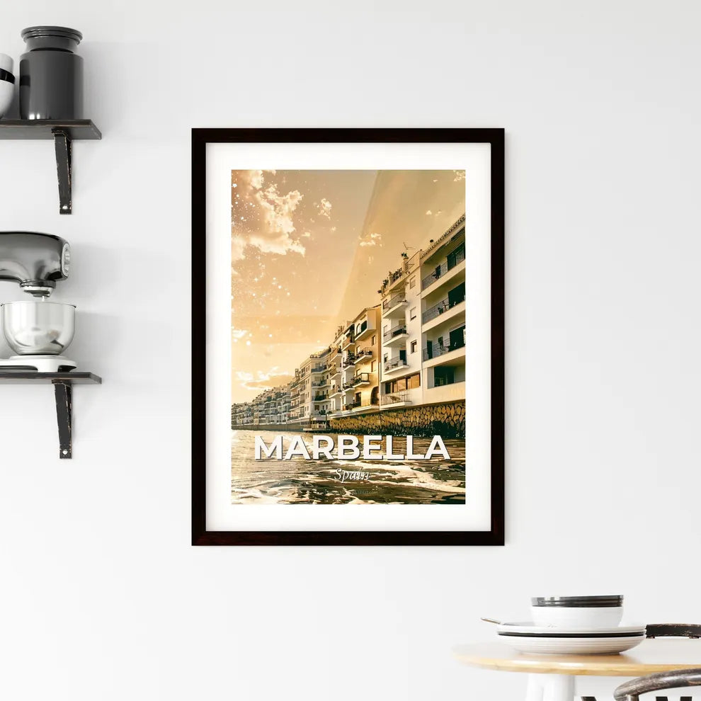 Marbella, Spain: Double Exposure City Panorama Framed Print