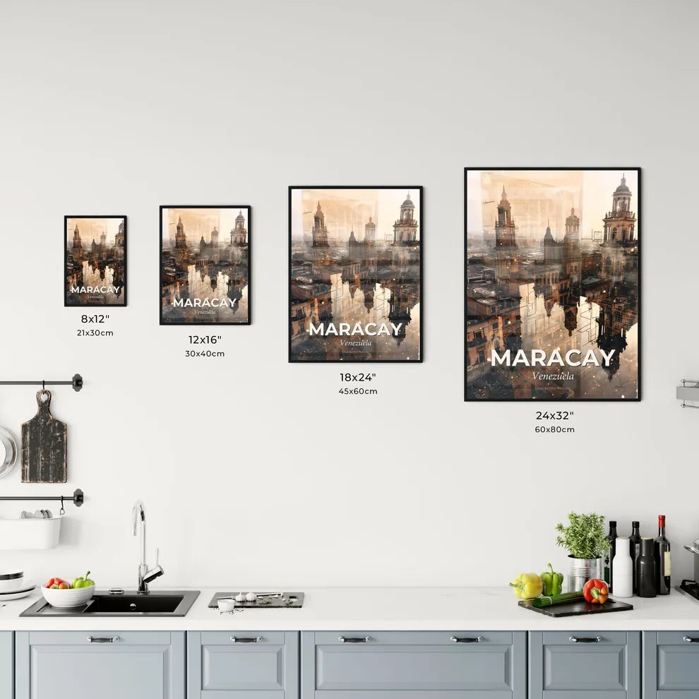 Maracay Skyline Composite Artwork with Sparkle Office Art
