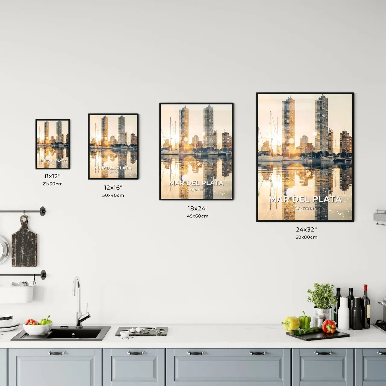 Mar del Plata Cityscape Artwork: Mar del Plata, Argentina Office Art