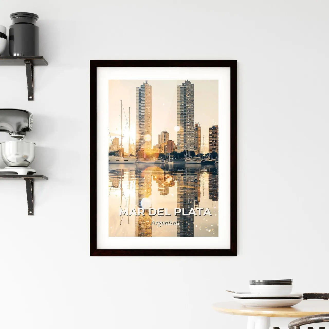 Mar del Plata Cityscape Artwork: Mar del Plata, Argentina Framed Print