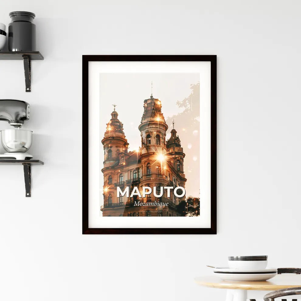 Maputo Skyline Composite Art: A Visual Tapestry of City and Culture Framed Print