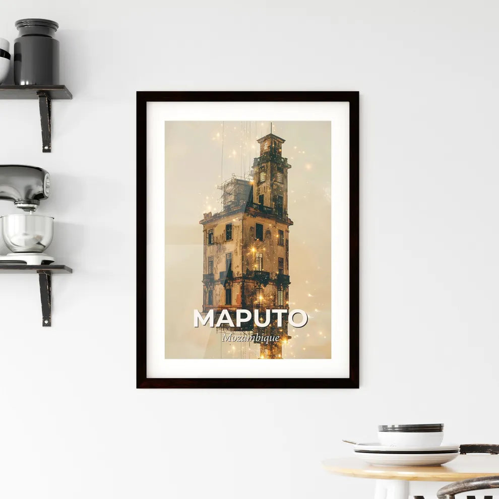 Maputo Mozambique Skyline Cityscape Poster Framed Print