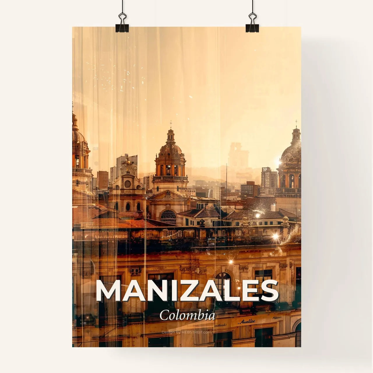 Manizales Skyline Architecture Wonder Bright Poster Poster