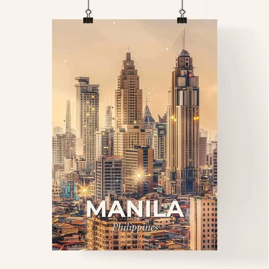 Manila City Skyline Art Print Poster
