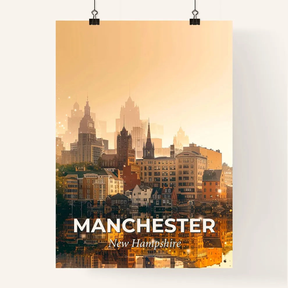 Manchester Cityscape Canvas Print Poster