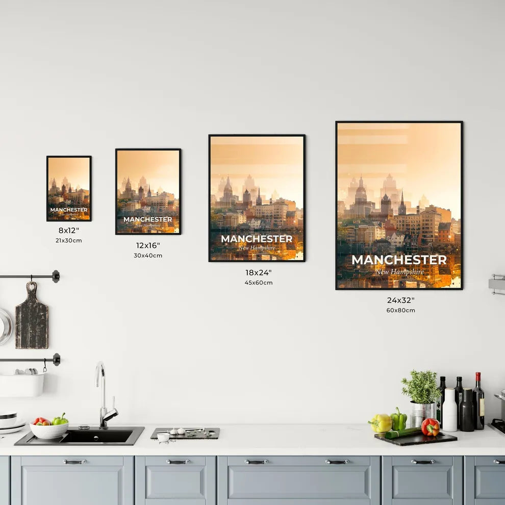 Manchester Cityscape Canvas Print Office Art