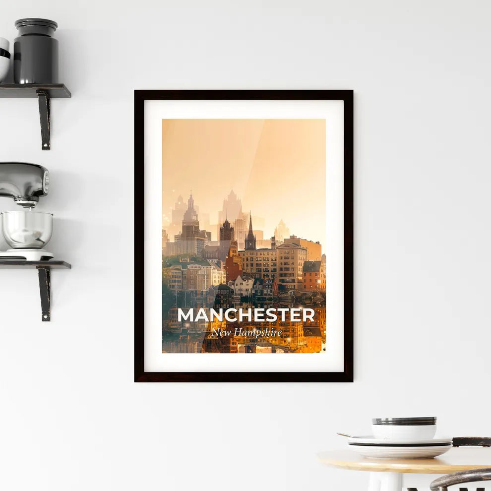 Manchester Cityscape Canvas Print Framed Print