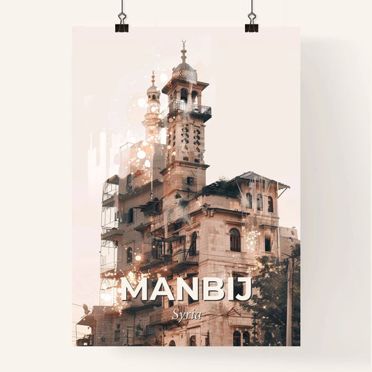 Manbij Skyline Artwork: Vibrant Poster With Local Flair Poster