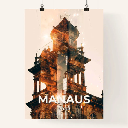 Manaus Skyline Dreamy Night Poster Art Poster