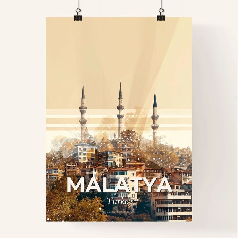 Malatya City Skyline Composite Art Poster Poster