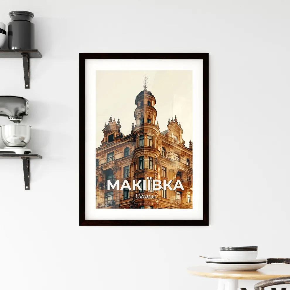 Makiivka Skyline Bright Beige Poster Art Framed Print
