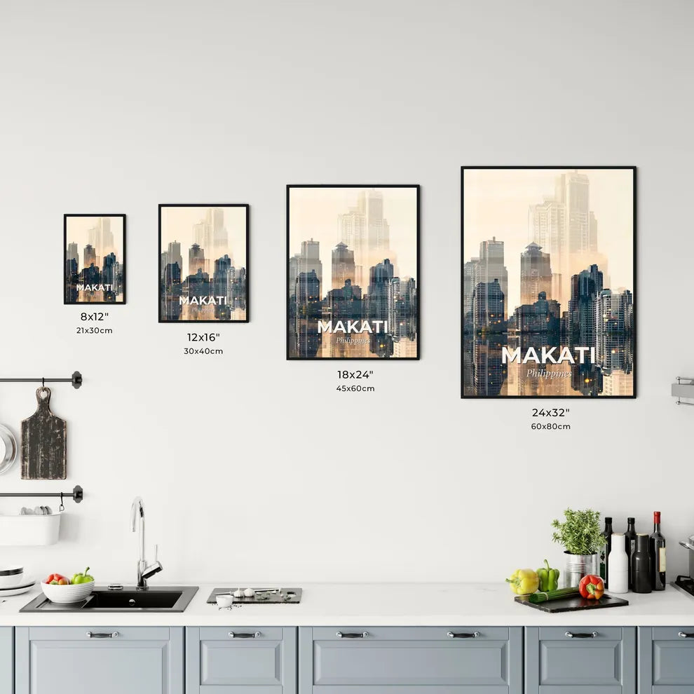 Makati Skyline Canvas Miracle: Double Exposure Delight Office Art