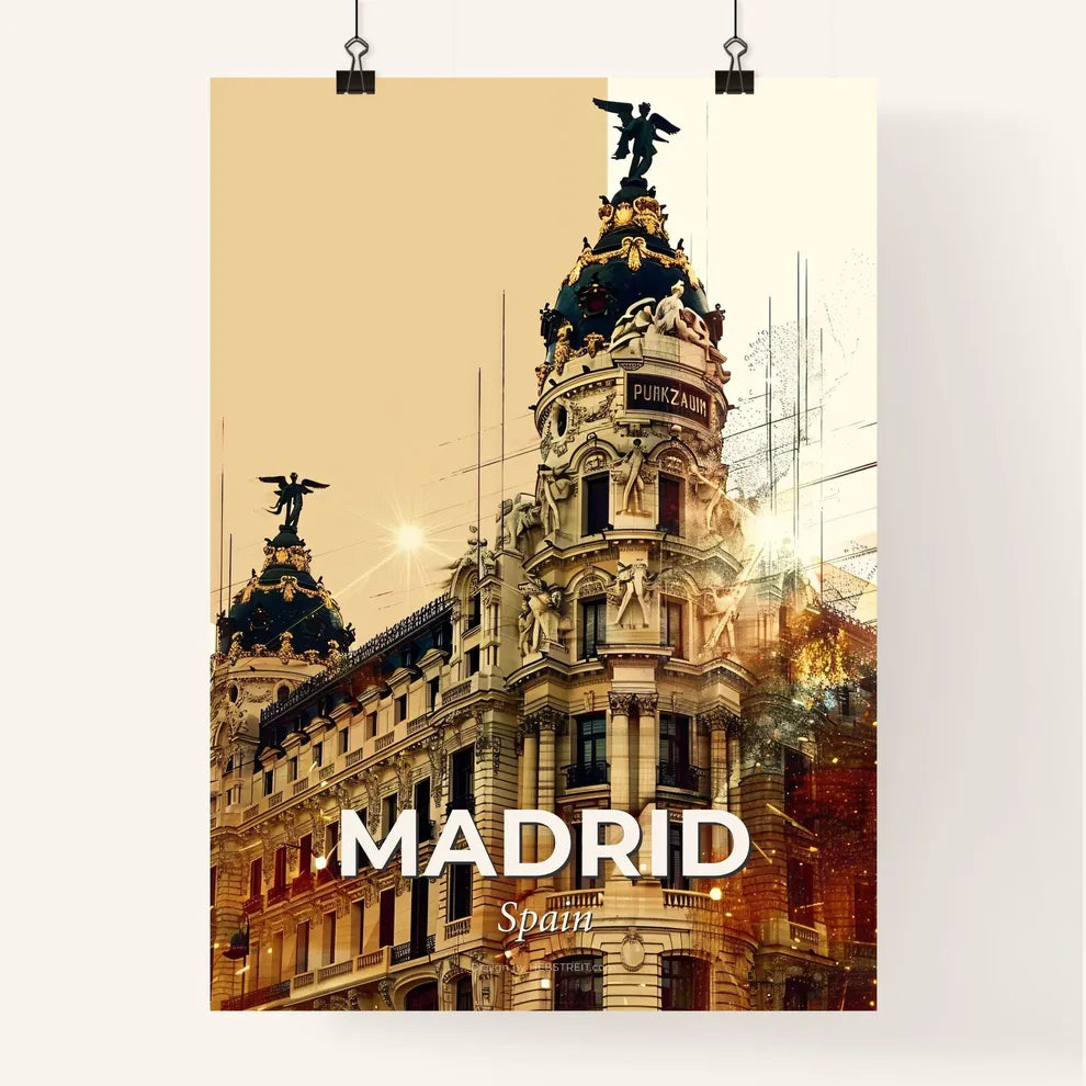 Madrid: Double Exposure City Art Poster Poster
