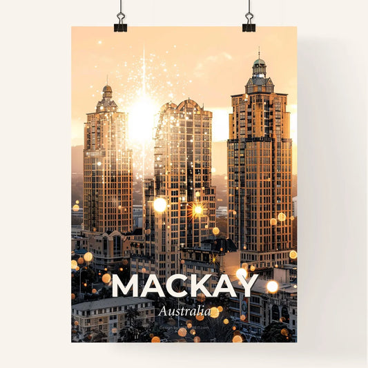 Mackay Skyline Composite Art Poster Poster