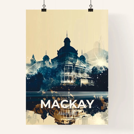 Mackay Skyline Double Exposure Art Print Poster