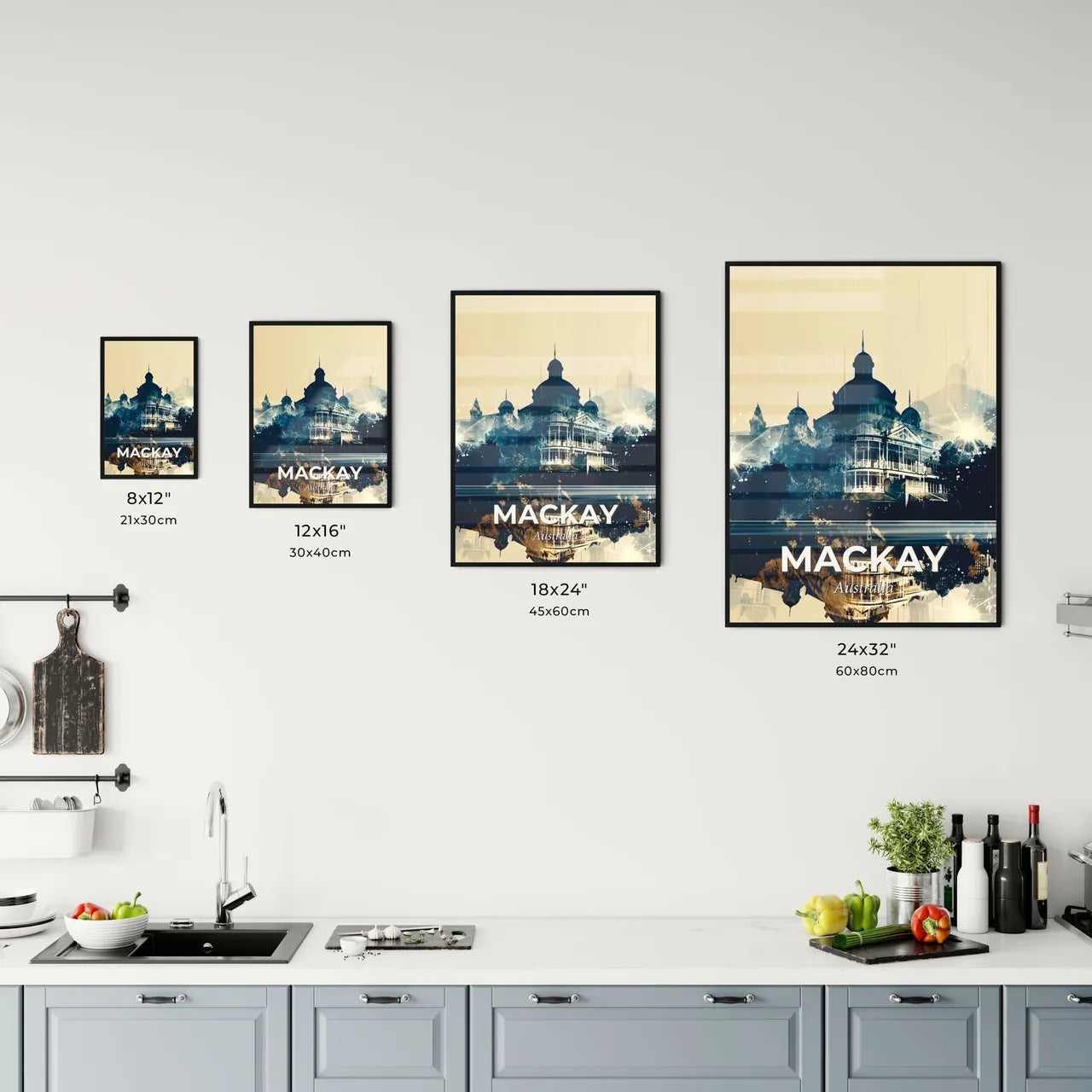 Mackay Skyline Double Exposure Art Print Office Art