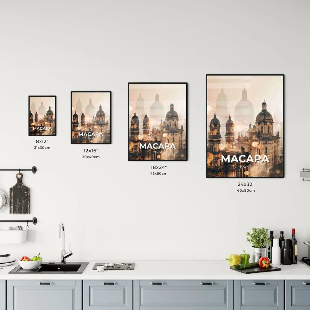 Macapa Brazil Skyline Poster Design Subtile Office Art