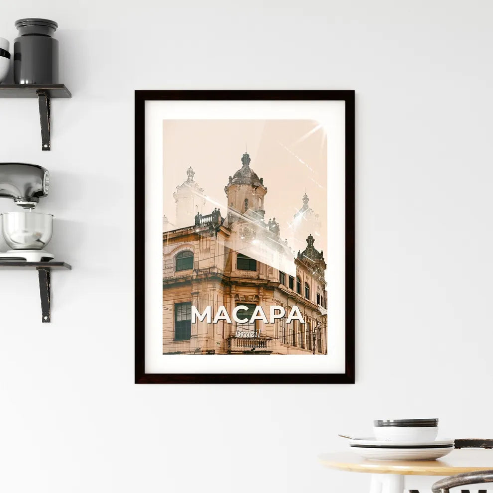 Macapa City Skyline Composite Art Poster Masterpiece Framed Print