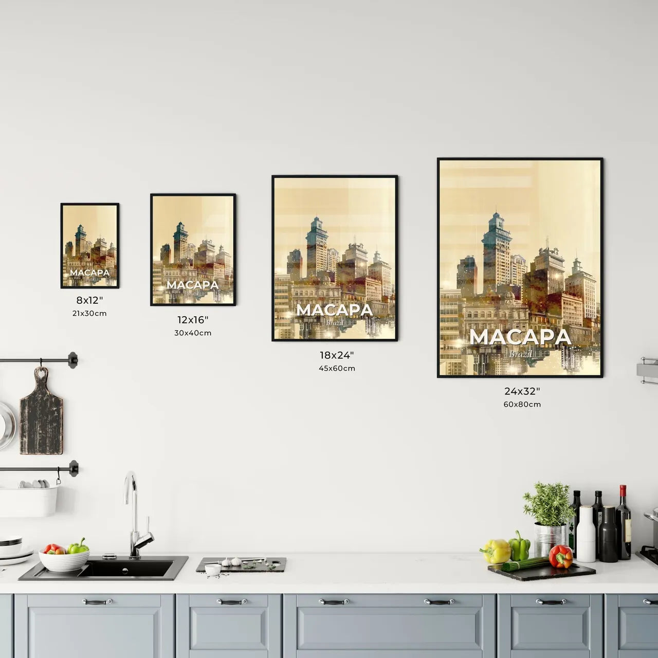 Macapa Skyline Composite Art Poster Office Art