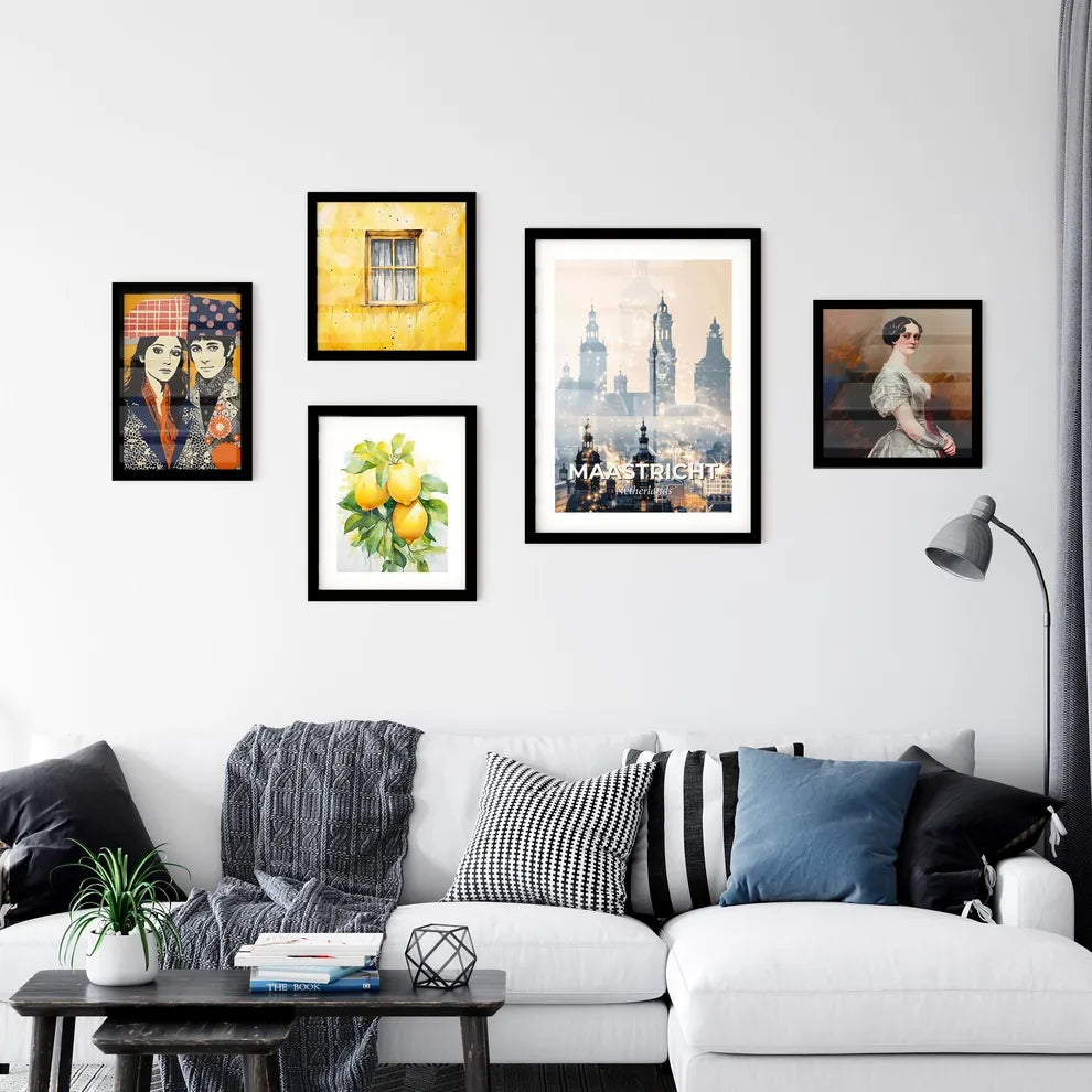 Maastricht Splendid City Skyline Night Lights Poster Wall Art