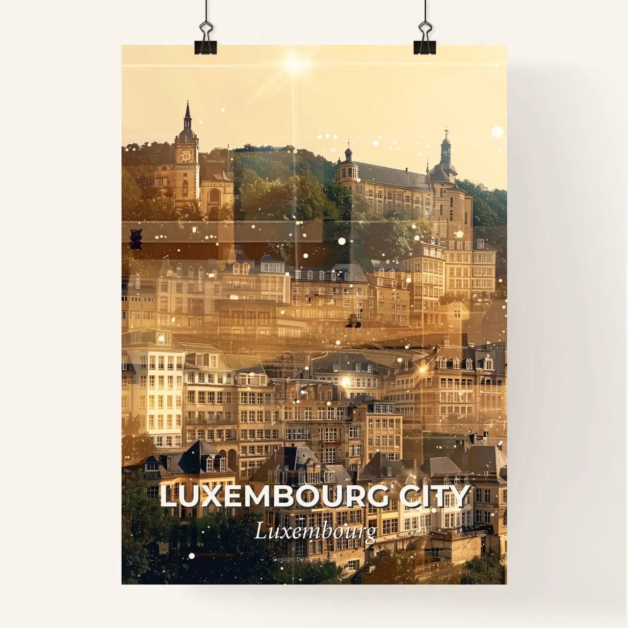 Luxembourg's Iconic Architecture Brilliance Poster