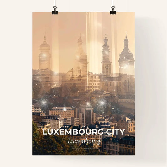 Luxembourg City: Skyline Composite Art Poster Poster
