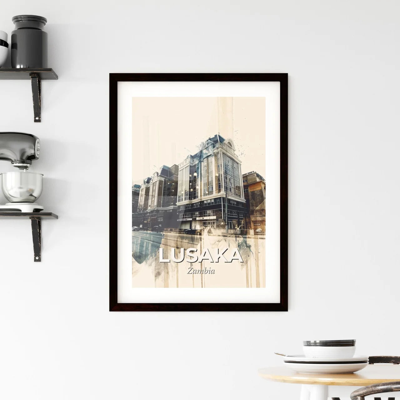 Lusaka, Zambia: Cityscape Art with Local Charm Framed Print