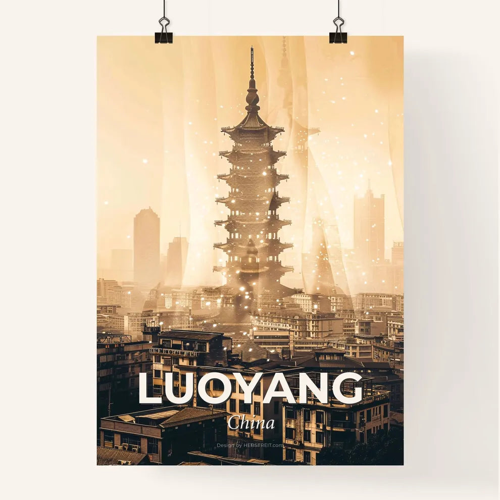 Luoyang: 2x Exposure Architecture Skyline Art Poster Poster