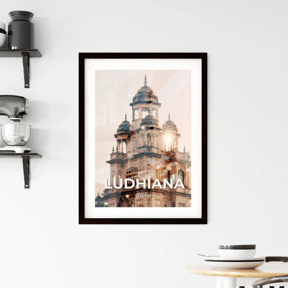 Ludhiana Skyline Artistic Double Exposure Framed Print