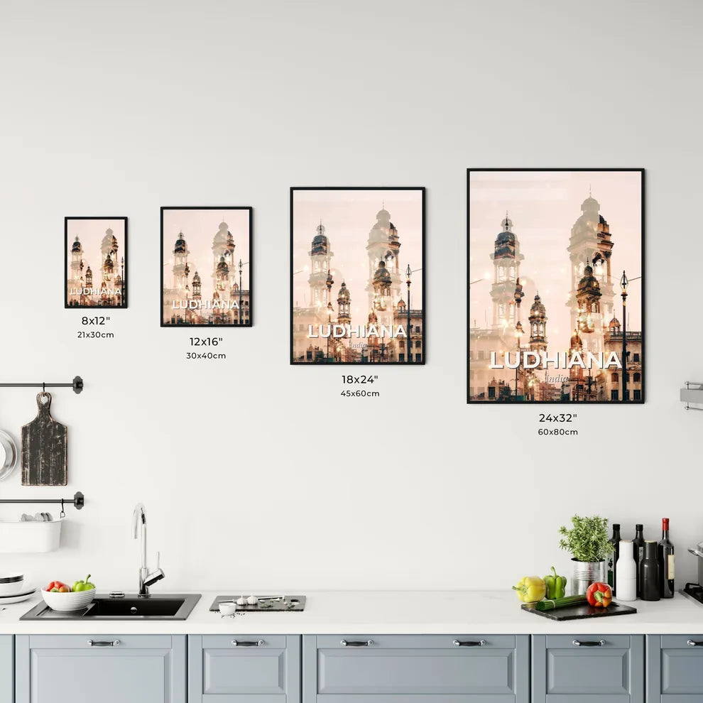 Ludhiana Skyline Composite Art Cityscape Poster Office Art